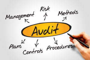 Audit diagram process, business concept